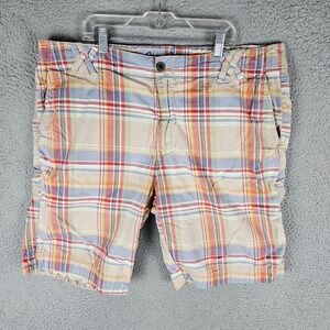 Robert Graham Bermuda Shorts Mens 38 Multi Plaid Flat Front Mid Rise Classic Fit